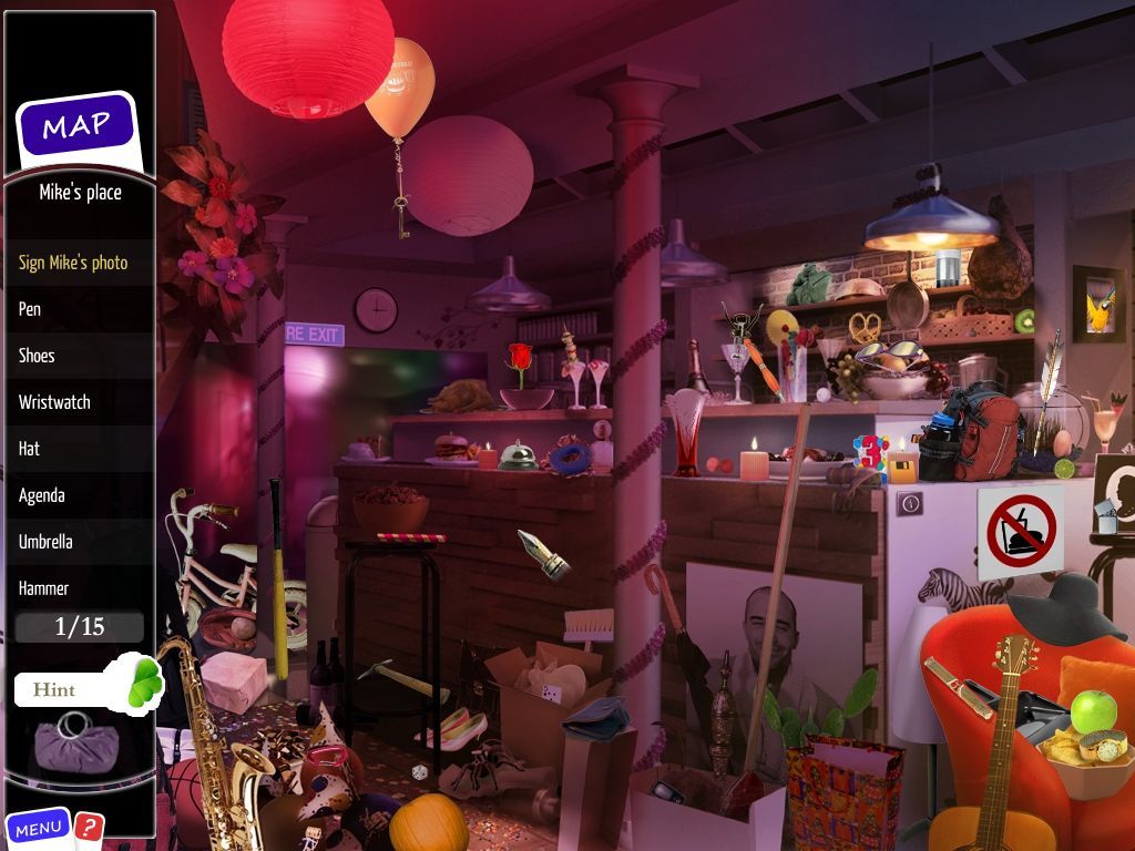 Danger Next Door: Miss Teri Tale's Adventure (Macintosh) screenshot: Mike's Place - objects