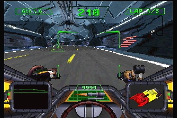 Crash 'n Burn (3DO) screenshot: Roaring through a tunnel.