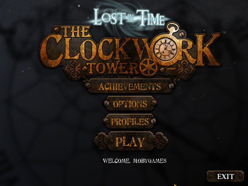 Lost in Time: The Clockwork Tower (Windows) screenshot: Title / main menu