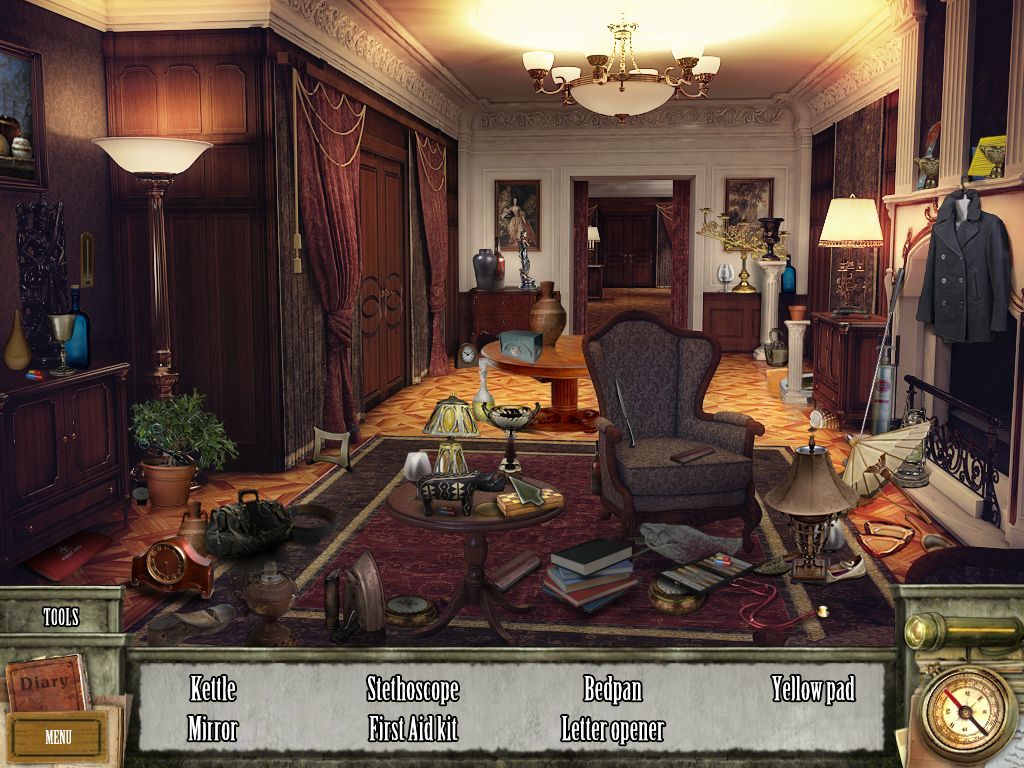 Shutter Island (Macintosh) screenshot: Inside Mansion main entry