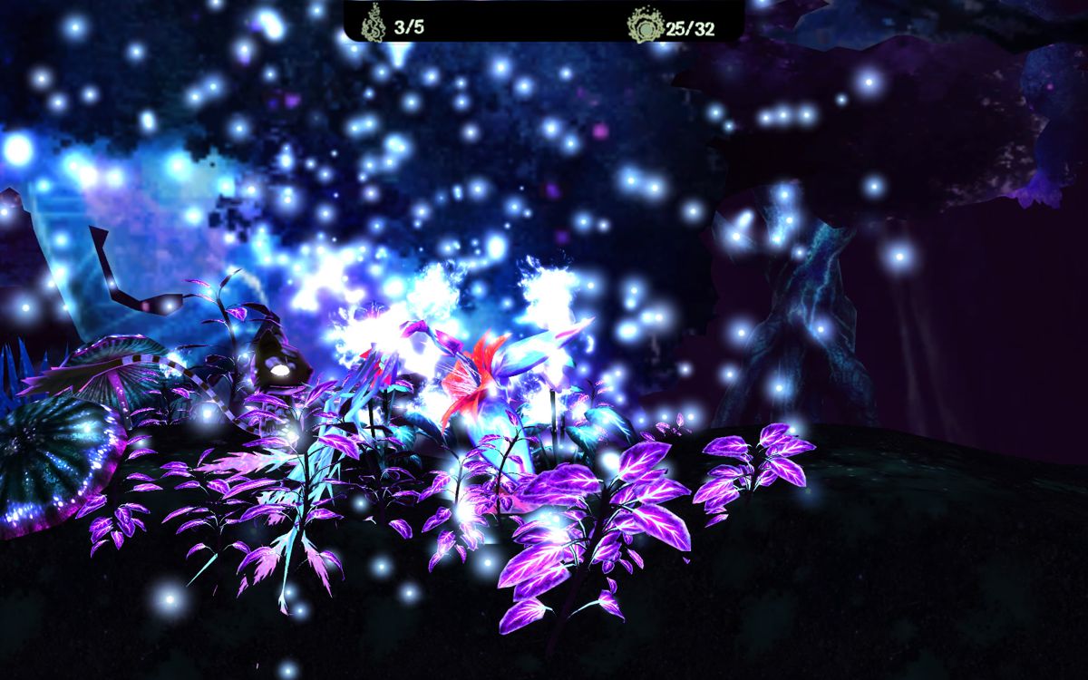 CreaVures (Windows) screenshot: These flowers end levels.
