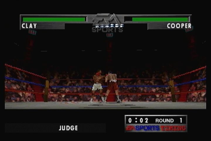 Foes of Ali (3DO) screenshot: From the judges' ringside view.