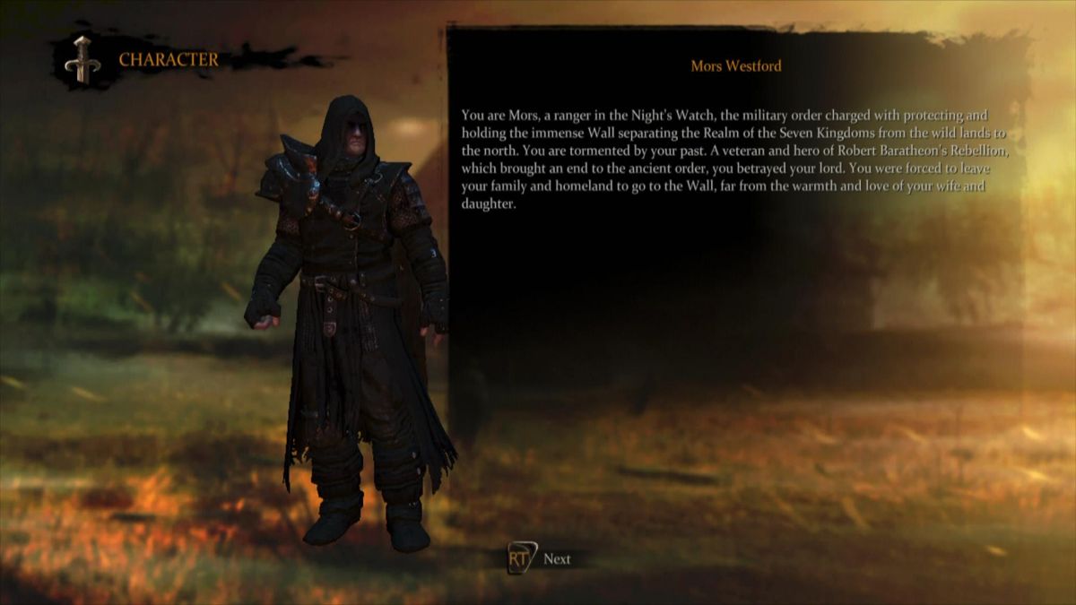 Game of Thrones (Xbox 360) screenshot: Character info