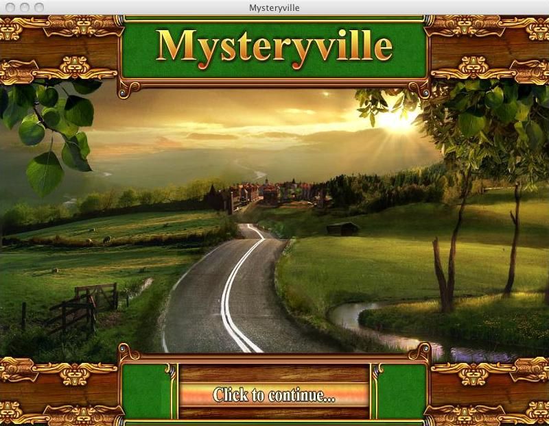 Mysteryville (Macintosh) screenshot: Title (windowed)