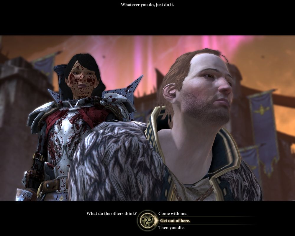 Dragon Age II (Windows) screenshot: Tough choices, VERY tough choices...