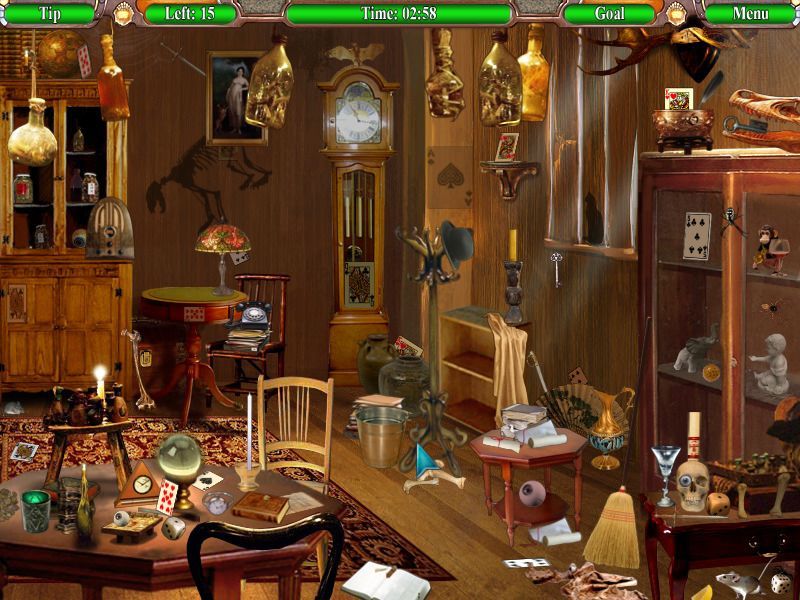 Mysteryville (Macintosh) screenshot: Fortune tellers house - objects