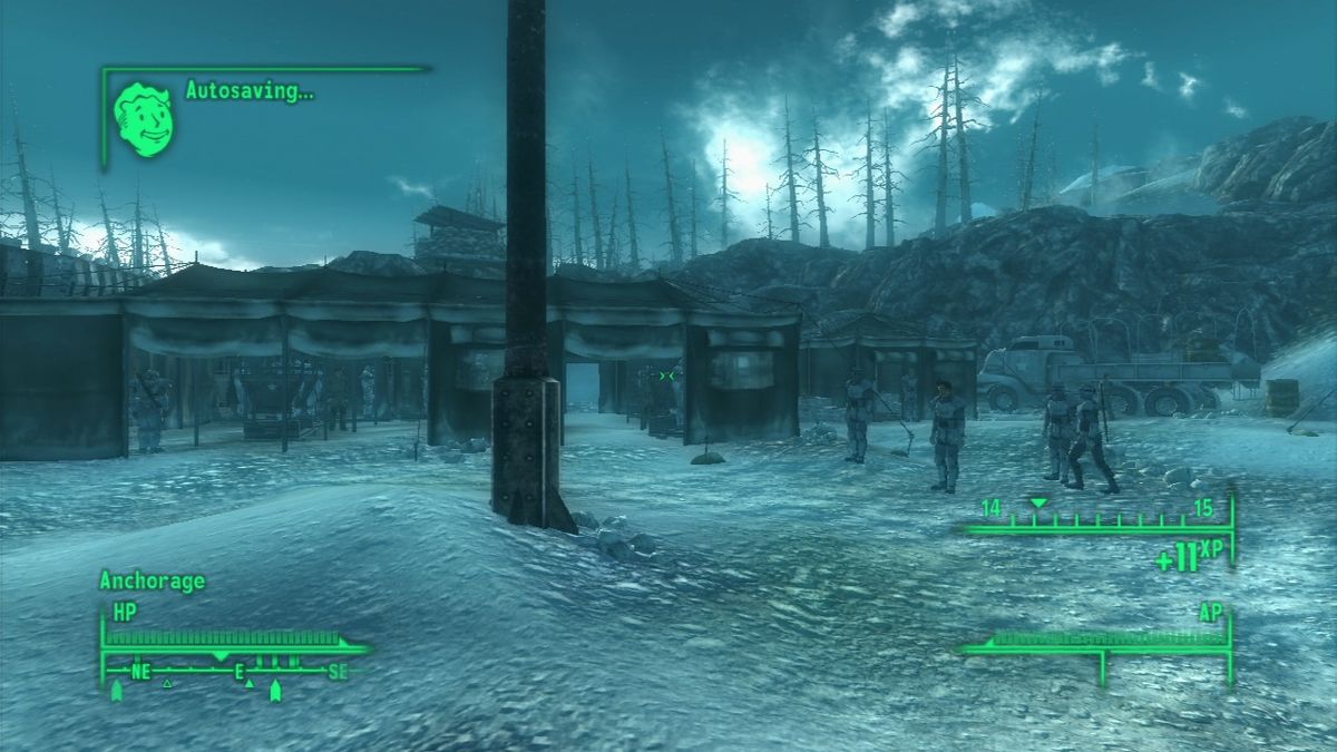 Fallout 3: Operation: Anchorage (PlayStation 3) screenshot: At the base camp.