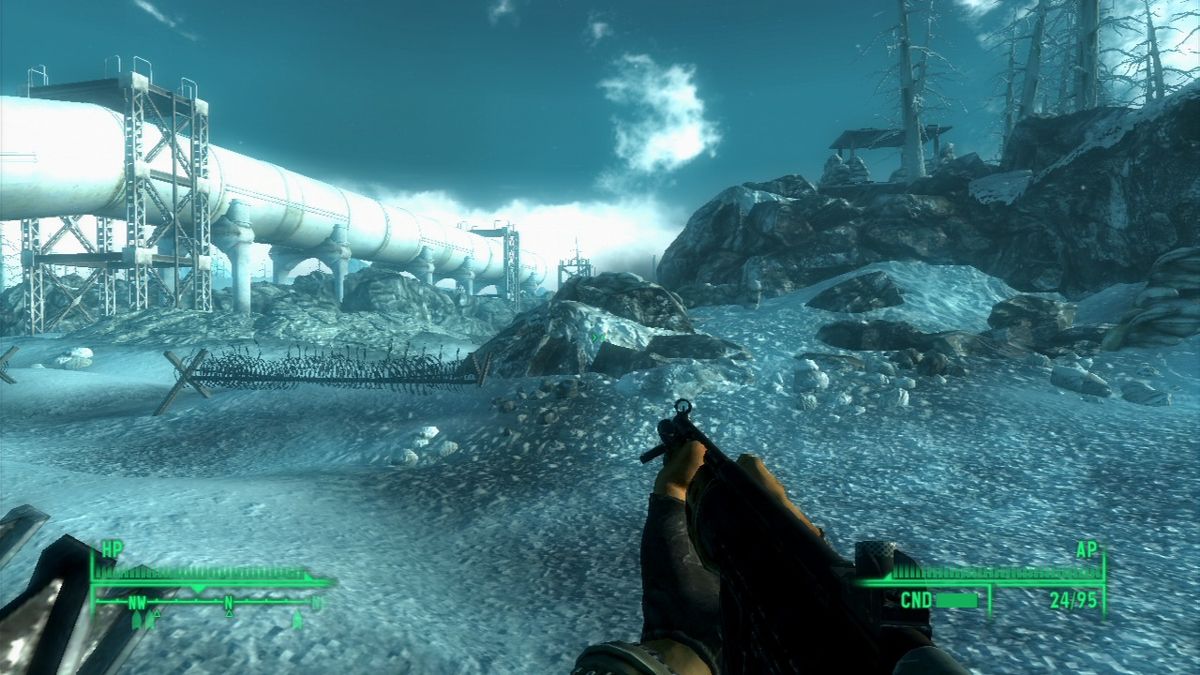 Fallout 3: Operation: Anchorage (PlayStation 3) screenshot: Leaving the base camp and heading into the enemy territory.