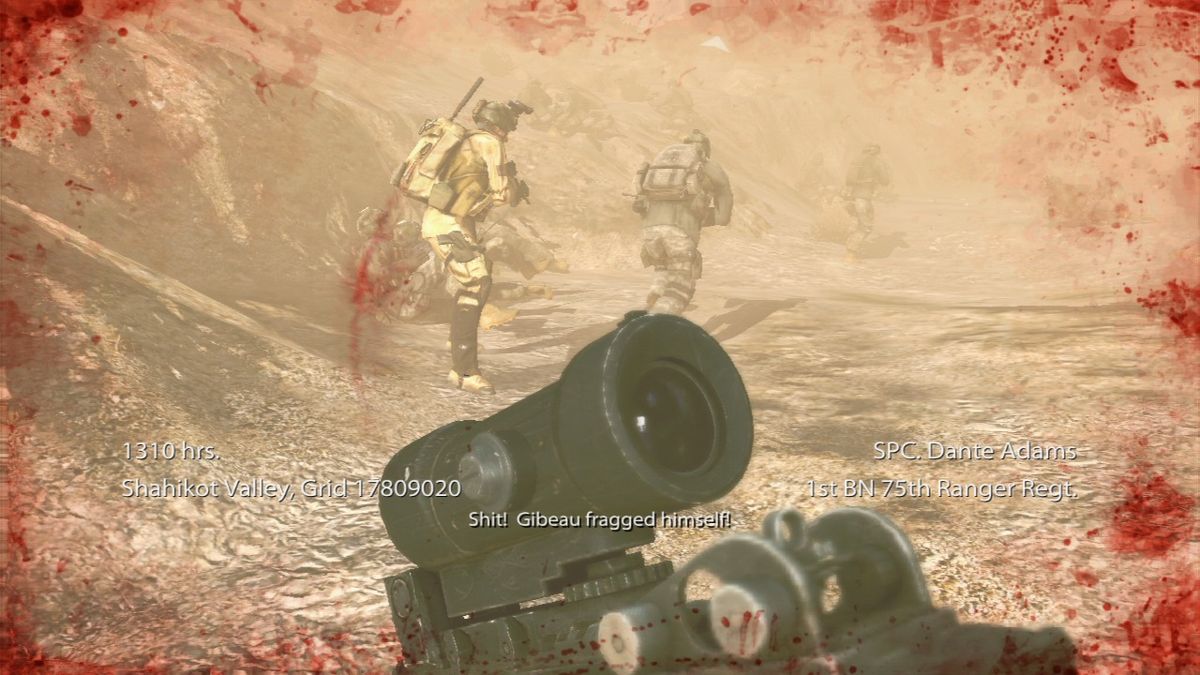 Medal of Honor (PlayStation 3) screenshot: Stay in cover to quickly regain lost health.