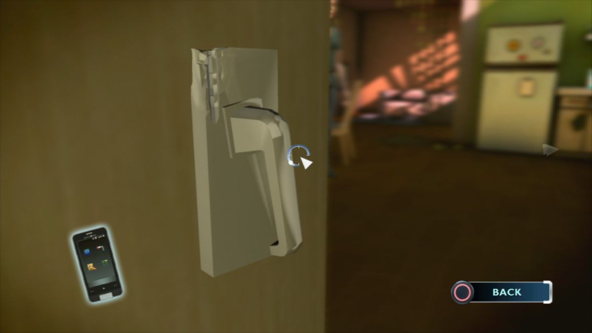 CSI: Crime Scene Investigation - Fatal Conspiracy (PlayStation 3) screenshot: Someone's tampered with this lock.