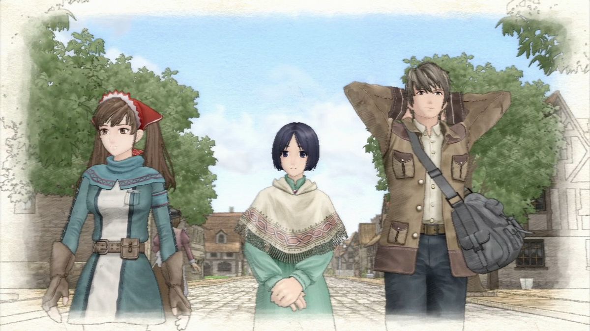 Valkyria Chronicles (PlayStation 3) screenshot: Game starts in a small town of Bruhl.