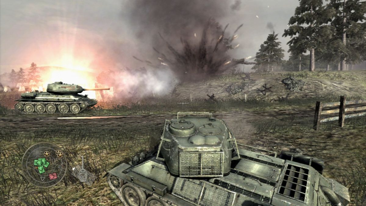 Call of Duty: World at War (PlayStation 3) screenshot: Missed German artillery on that hill.