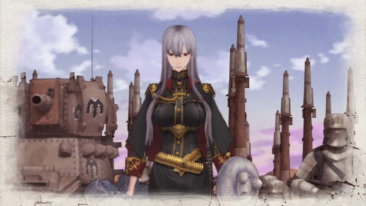 Valkyria Chronicles (PlayStation 3) screenshot: One of the enemy commanders, and a Valkyria one at that.