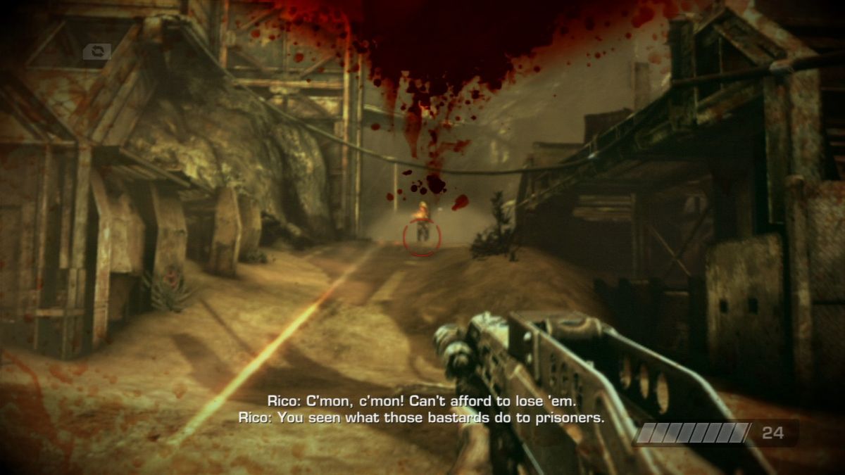 Killzone 2 (PlayStation 3) screenshot: Attacking head on is the best strategy to die quickly.