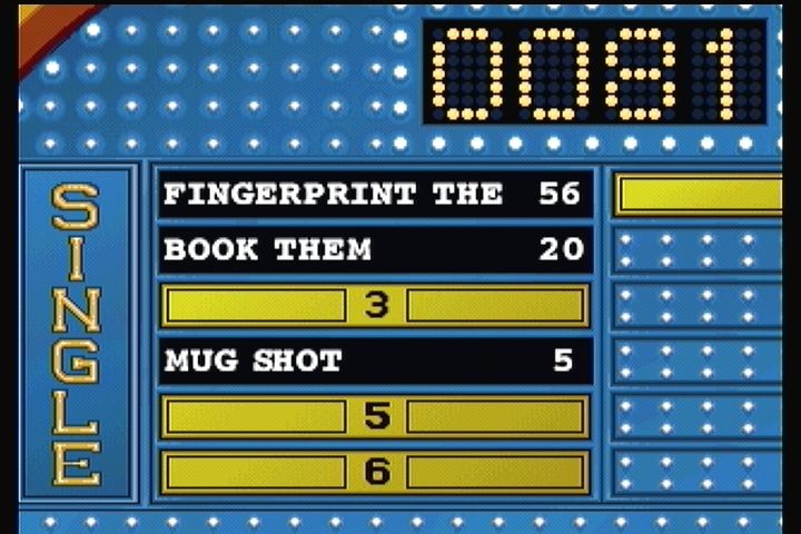 Family Feud (3DO) screenshot: Try to guess the most popular answers given by the surveyed group.