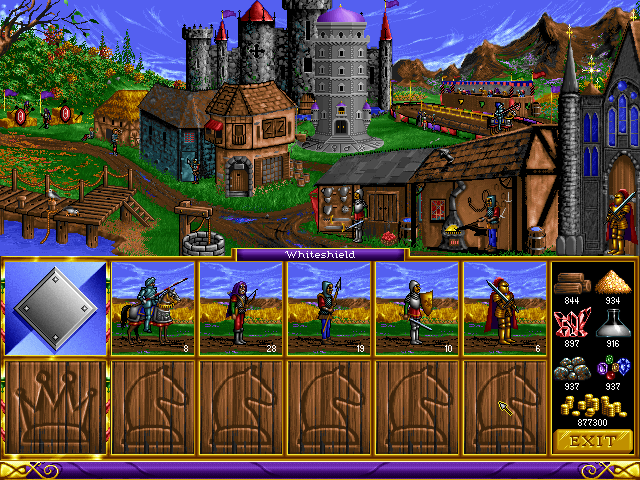 Heroes of Might and Magic (DOS) screenshot: Knight's castle
