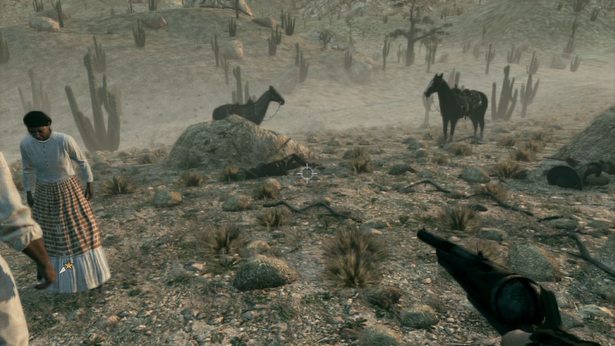 Call of Juarez: Bound in Blood (PlayStation 3) screenshot: Saving a couple from the bandits.