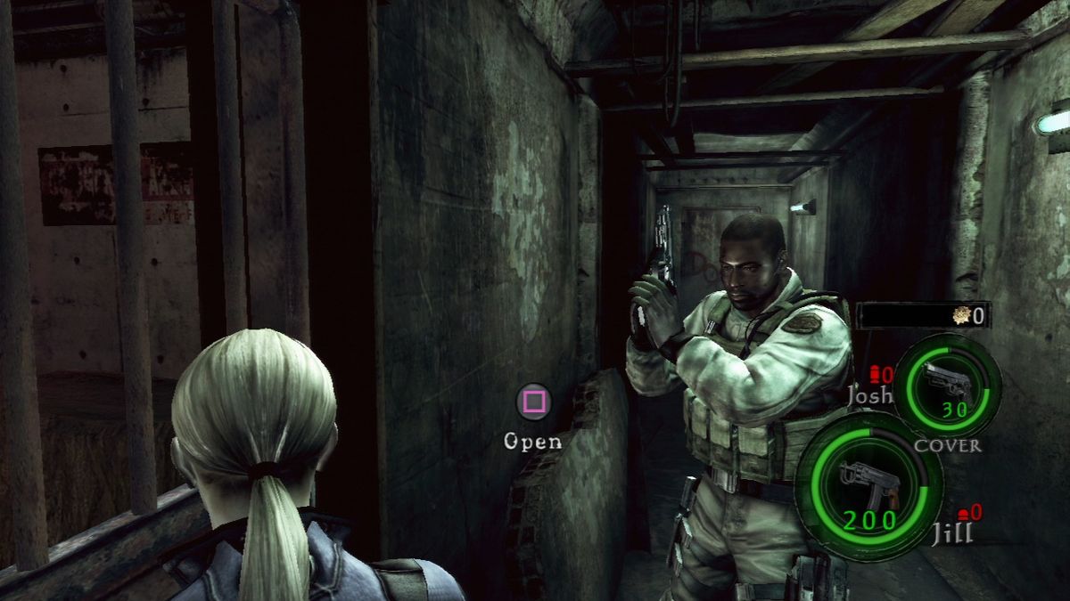 Resident Evil 5: Desperate Escape (PlayStation 3) screenshot: Josh and Jill are in for one helluva fight against heavily armed militia.