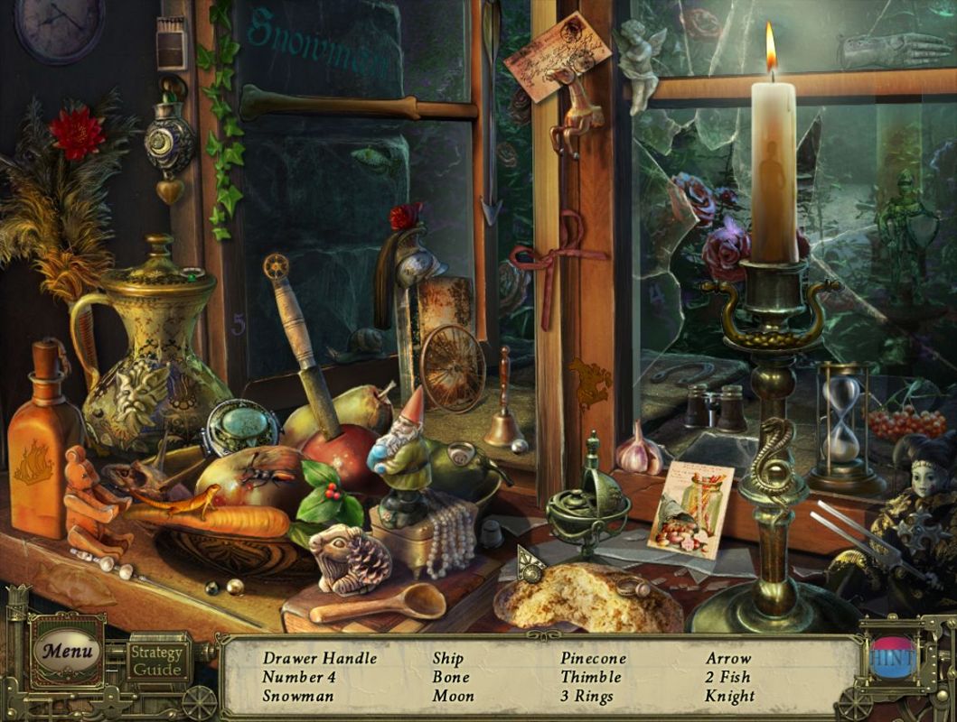 Dark Tales: Edgar Allan Poe's The Black Cat (Macintosh) screenshot: Study Library Window - objects