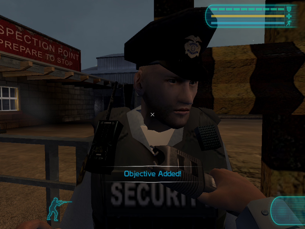Prism: Guard Shield (Windows) screenshot: Talking to another officer