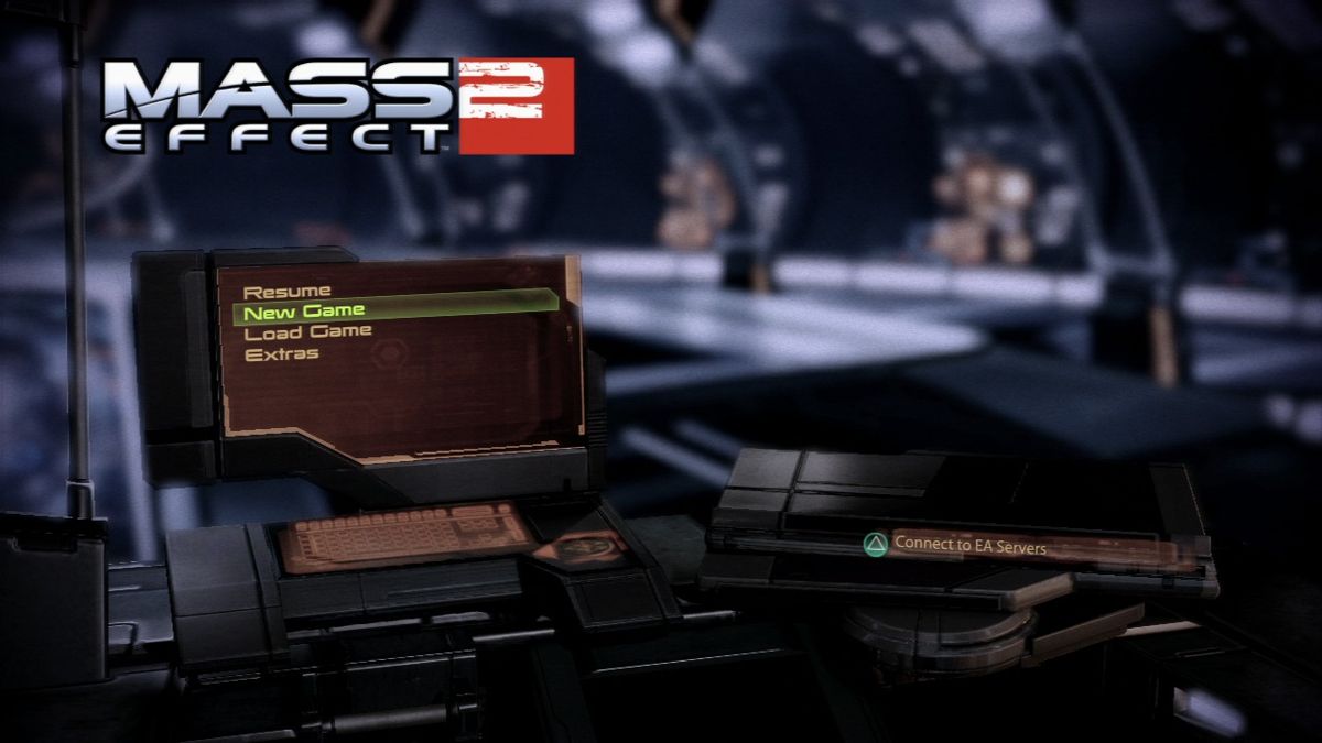 Mass Effect 2 (PlayStation 3) screenshot: Mass Effect 2 - Main menu