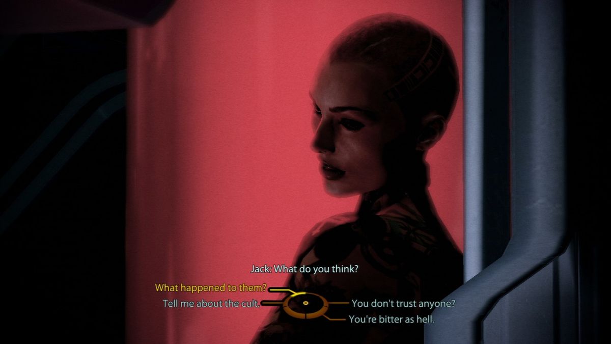 Mass Effect 2 (PlayStation 3) screenshot: Mass Effect 2 - Getting to know Jack a bit more