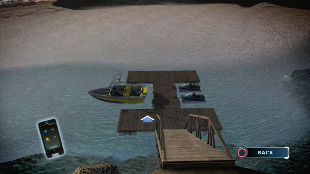 CSI: Crime Scene Investigation - Fatal Conspiracy (PlayStation 3) screenshot: We'll need a warrant if we want to search the boat.