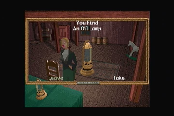 Alone in the Dark (3DO) screenshot: Picking up an item.