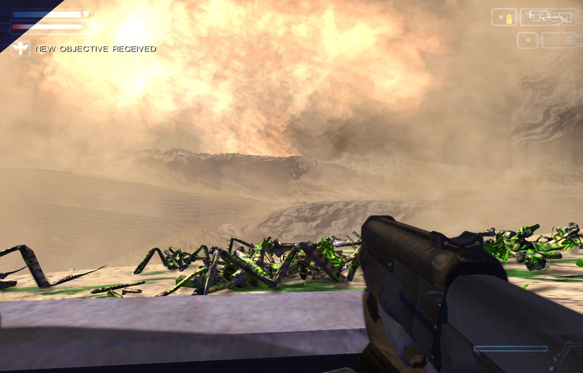 Starship Troopers (Windows) screenshot: Yes, you do eventually get to fire a nuke.