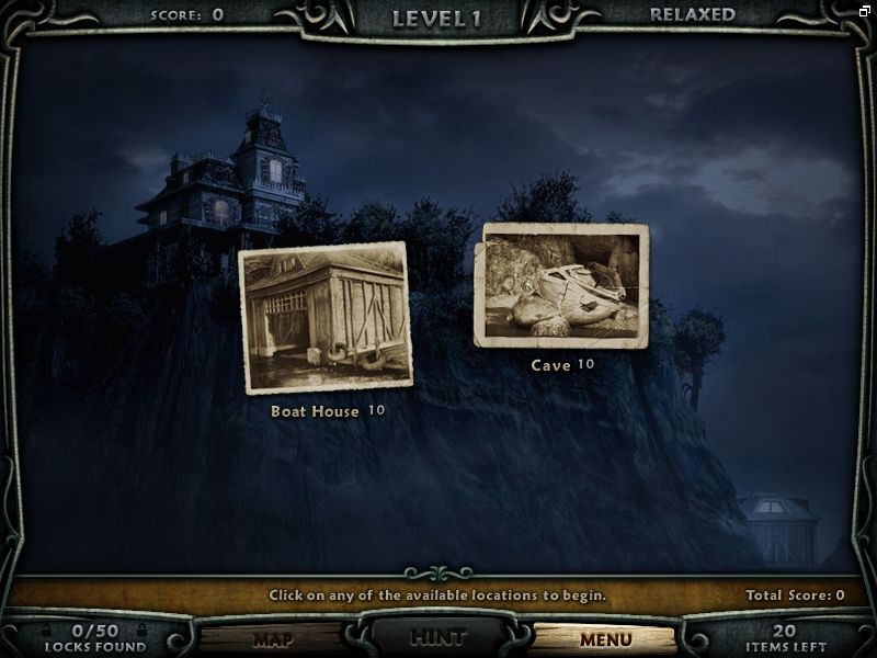 Escape Rosecliff Island (Macintosh) screenshot: Level 1 map