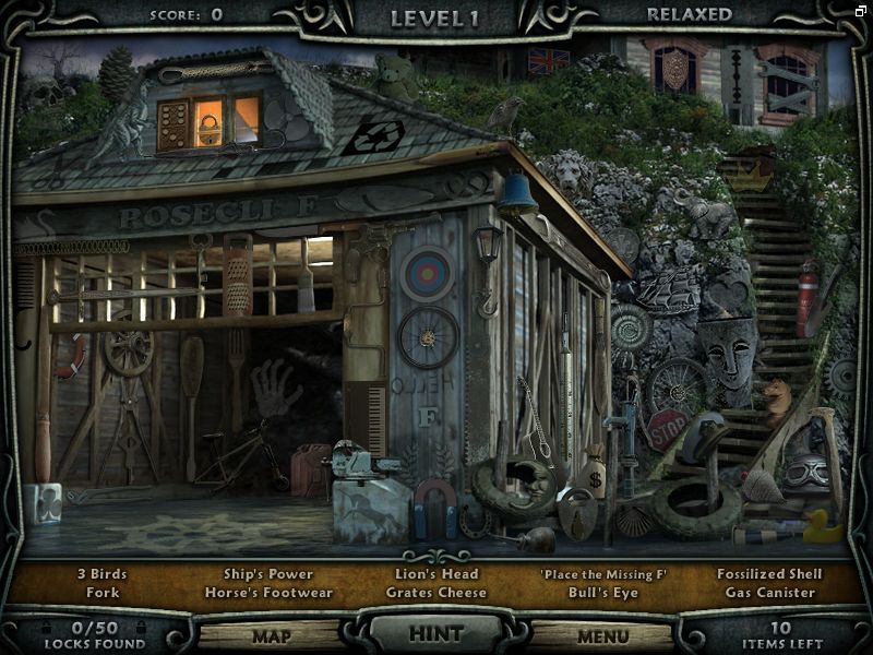 Escape Rosecliff Island (Macintosh) screenshot: Boat House - objects