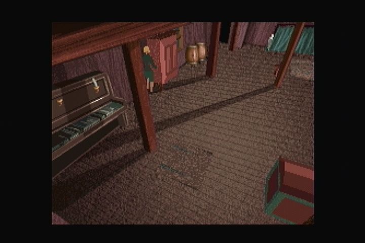 Alone in the Dark (3DO) screenshot: Interacting with the environment.