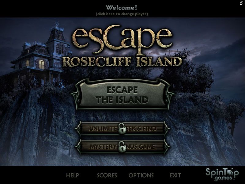 Escape Rosecliff Island (Macintosh) screenshot: Main menu