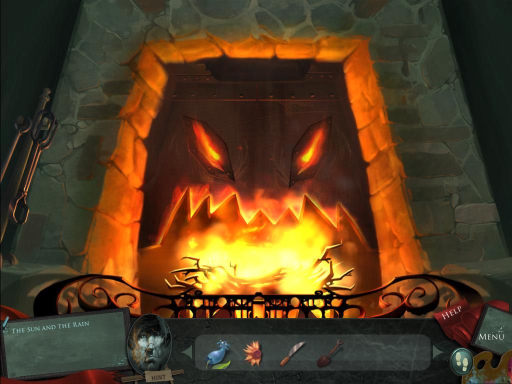 Drawn: The Painted Tower (iPad) screenshot: Fireplace HOT!
