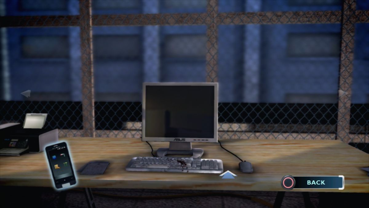 CSI: Crime Scene Investigation - Fatal Conspiracy (PlayStation 3) screenshot: It looks like there's blood on this keyboard.
