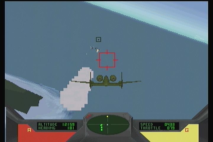 VR Stalker (3DO) screenshot: Locked on to an enemy in the A-10.