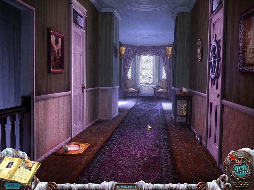 Mystery Case Files: Dire Grove (Macintosh) screenshot: House 2nd Floor Hallway