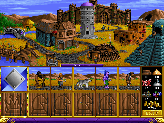 Heroes of Might and Magic (DOS) screenshot: Barbarian's castle