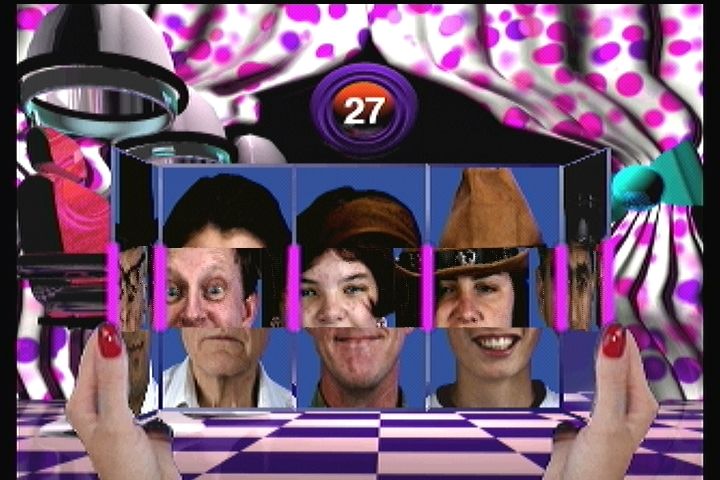 Twisted: The Game Show (3DO) screenshot: Slider puzzle game. Match three faces.