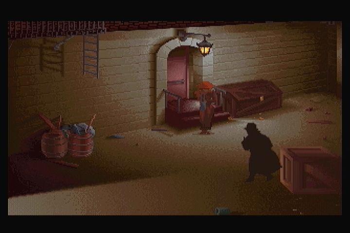 The Lost Files of Sherlock Holmes (3DO) screenshot: The killer emerges from the shadows.