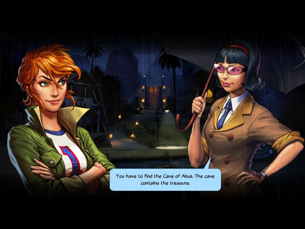 Eden's Quest: The Hunt for Akua (Macintosh) screenshot: Eden & Maeva