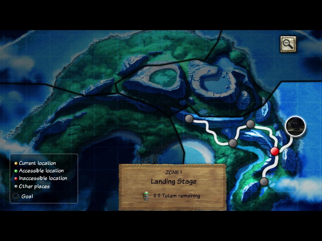Eden's Quest: The Hunt for Akua (Macintosh) screenshot: Island map