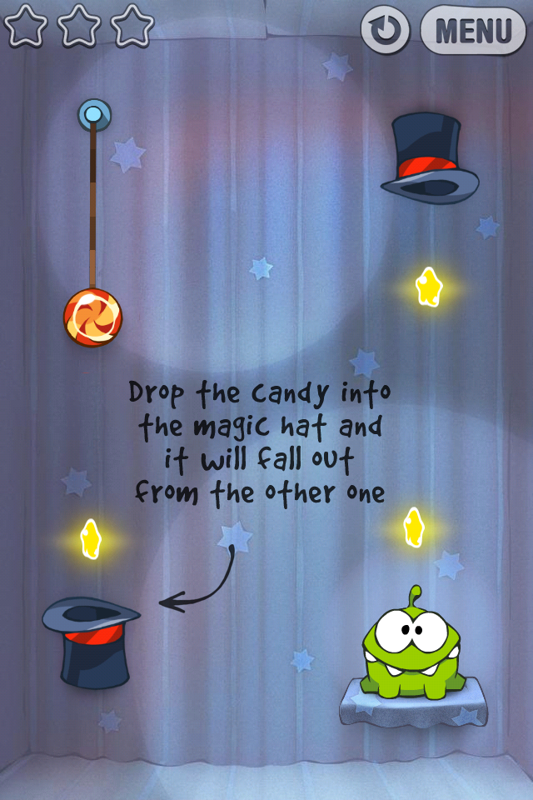 Screenshot of Cut the Rope: Time Travel (iPad, 2013) - MobyGames