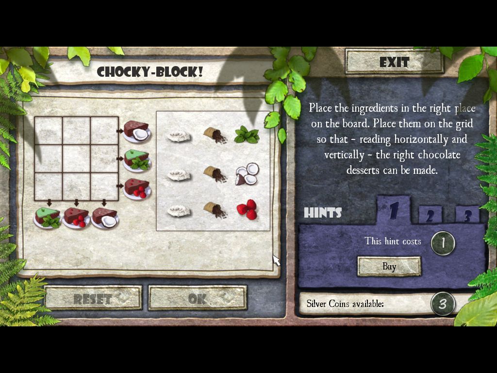 Eden's Quest: The Hunt for Akua (Macintosh) screenshot: Chocky-Block puzzle
