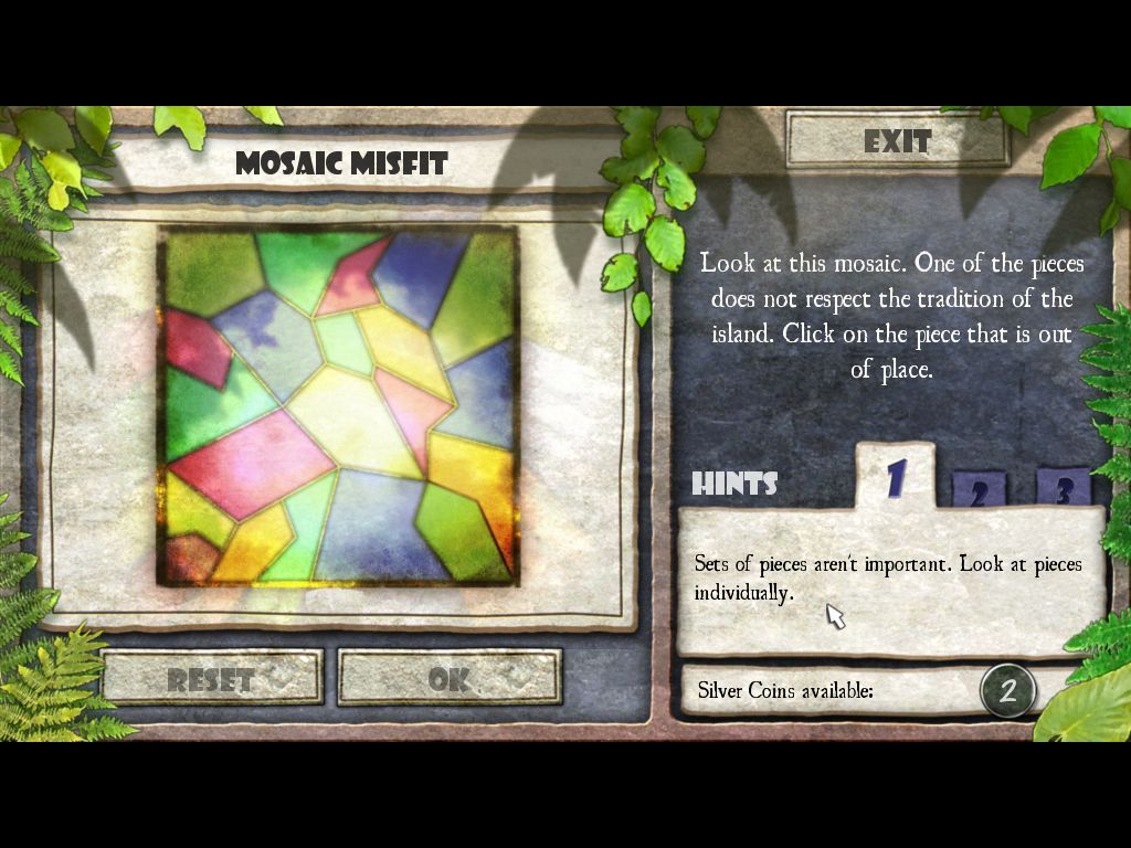Eden's Quest: The Hunt for Akua (Macintosh) screenshot: Mosaic Misfit puzzle