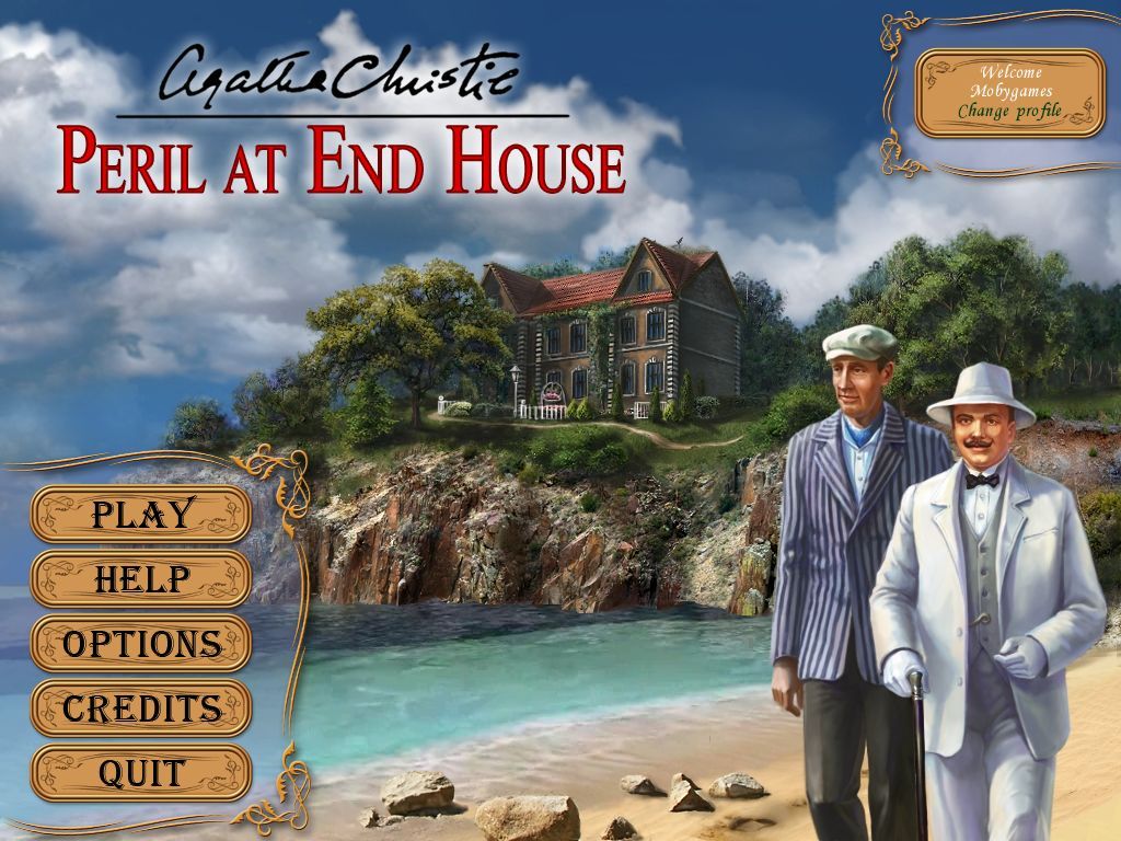 Agatha Christie: Peril at End House (Macintosh) screenshot: Title / main menu