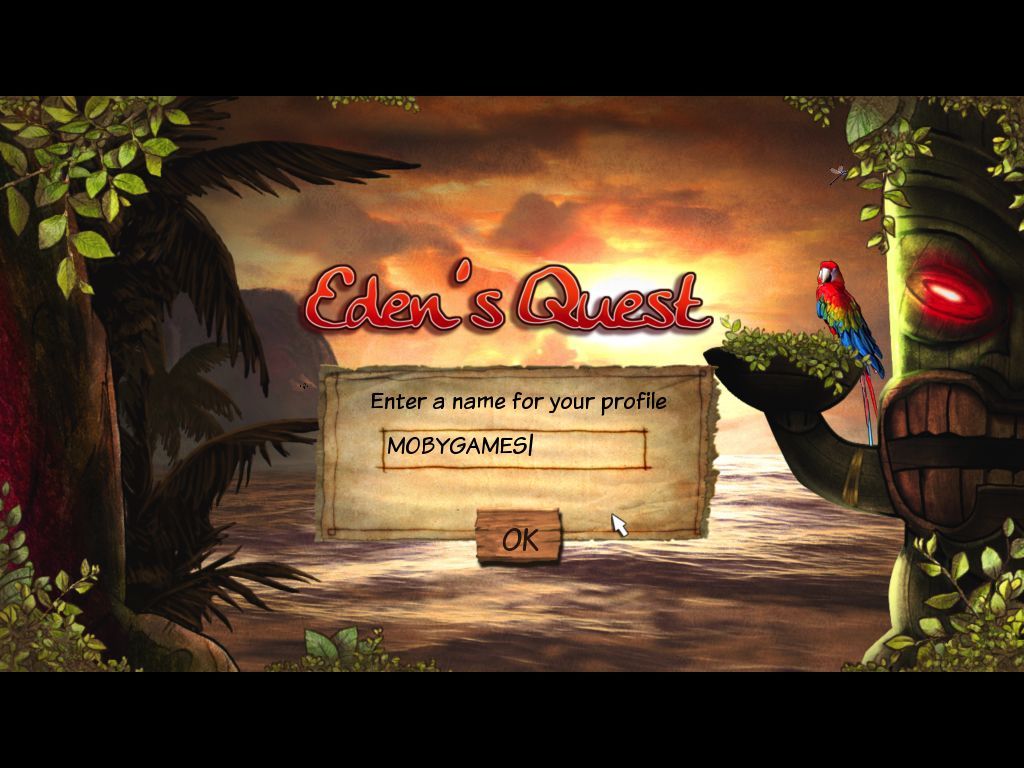 Eden's Quest: The Hunt for Akua (Macintosh) screenshot: Player name