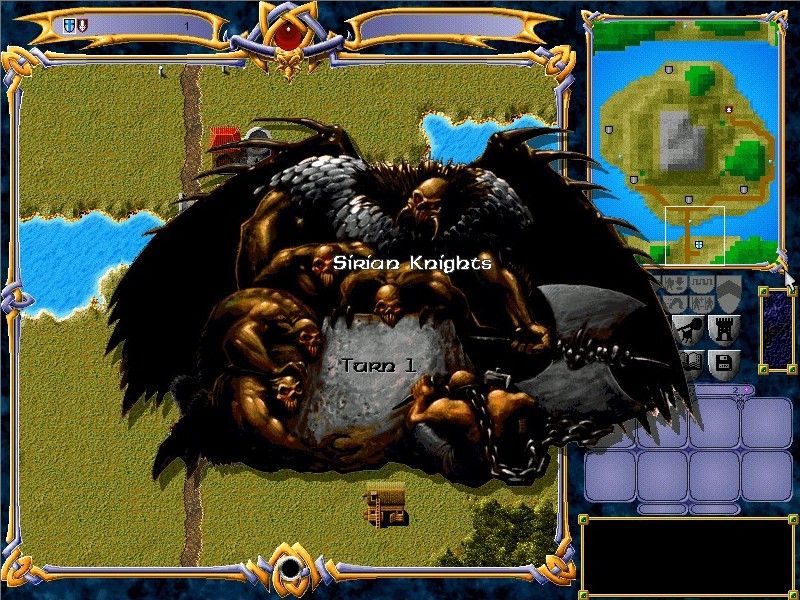 Warlords III: Darklords Rising (Windows) screenshot: Not sure why this appears but I think he's on my side