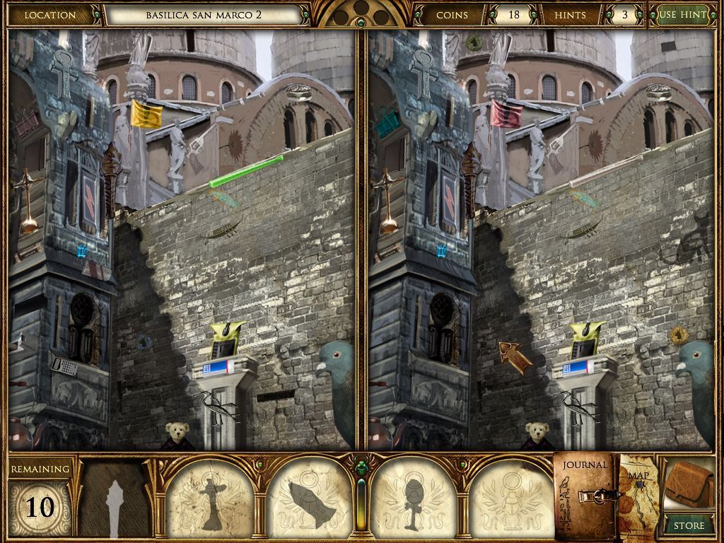 Curse of the Pharaoh: Napoleon's Secret (Macintosh) screenshot: Basilica San Marco 2 - compare