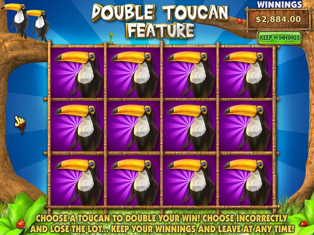 Monkey Money 2 (Windows) screenshot: The Double Toucan feature.